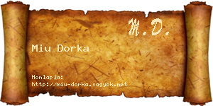 Miu Dorka névjegykártya
